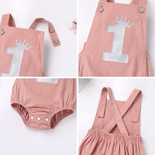 Boho 1st Birthday Backless Romper for Baby Girls and Boys – Perfect for Cake Smash Photos