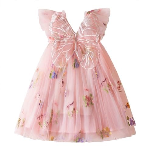 Nileafes Toddler Girls' Summer Sleeveless Floral A-Line Sundress