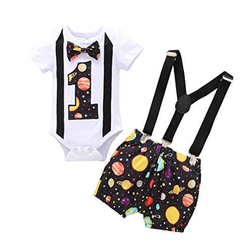 Baby Boys Space Birthday Cake Smash Outfit