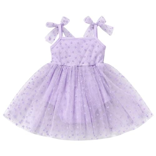 Newborn Baby Girl 1st Birthday Shiny Tulle Romper Dress