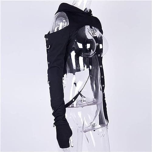 Gothic Crop Top Hoodie for Women
