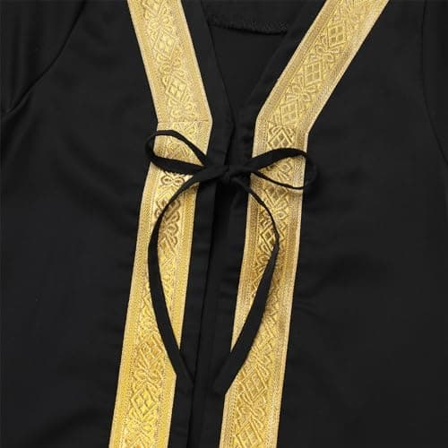 Newborn Baby Boys Muslim Abaya Set with Hijab Dubai Golden Kaftan