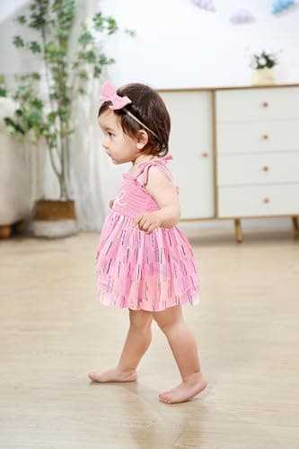 Cute 1-Year-Old Tulle Romper for Baby Girl Birthday Cake Smash