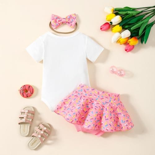 ADXSUN Baby Girl Birthday Outfit Set