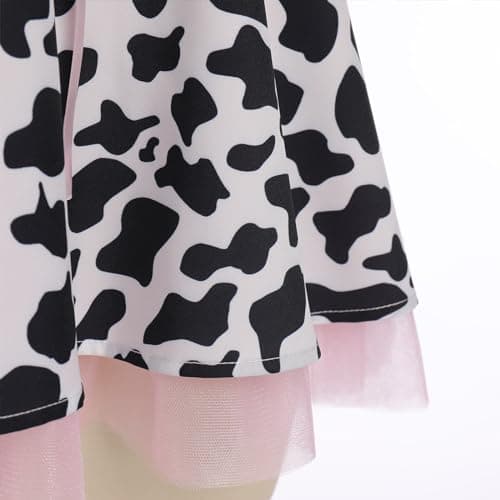 IMEKIS Women Cow Halloween Costume 3 Piece Set
