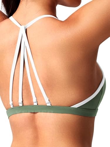 Yeoreo Women's Padded Strappy Open Back Workout Gym Bra