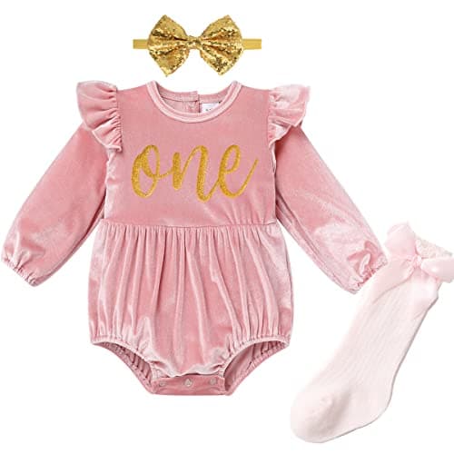 Winter Snowflake 1st Birthday Outfit for Baby Girls