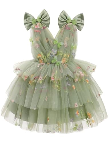 Butterfly Theme Toddler Girls Party Dress