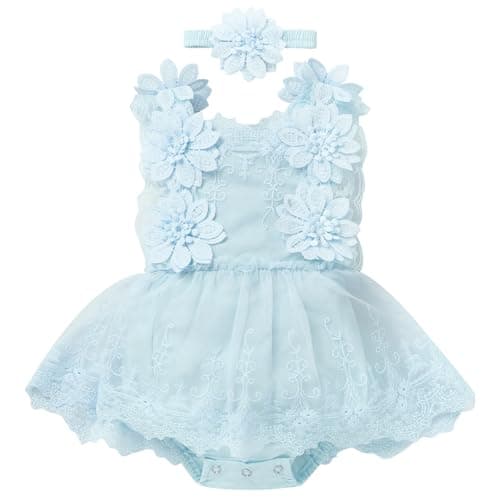 FYMNSI Baby Girl 1st Birthday Tutu Dress Floral TullePhoto Shoot Clothes