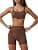 Workout Sets for Women 2 Piece Twist Front Halter Sports Bras High Waist Booty Shorts Exercise Gym Yoga Outfit