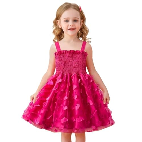 TTYAOVO Girls Flower Sleeveless Strap Dress