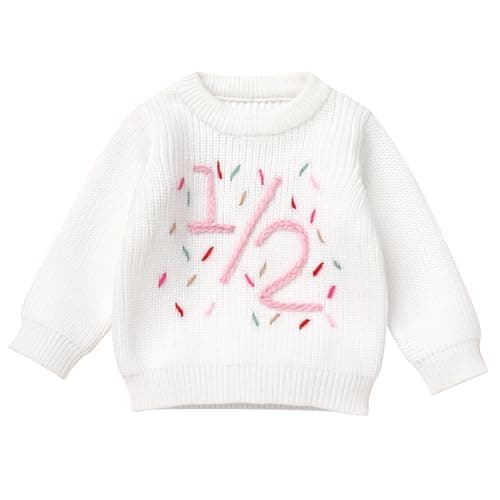 IBTOM CASTLE Embroidery Knitted Pullover Sweaters for Baby Boys & Girls