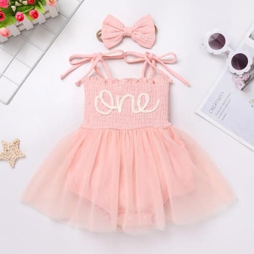 AWIBMK Baby Girls 1st Birthday Romper Dress
