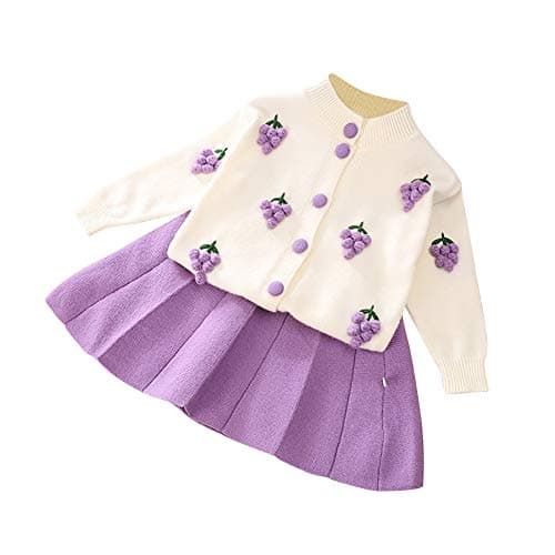 Toddler Girls Knitted Sweater and Skirt Set