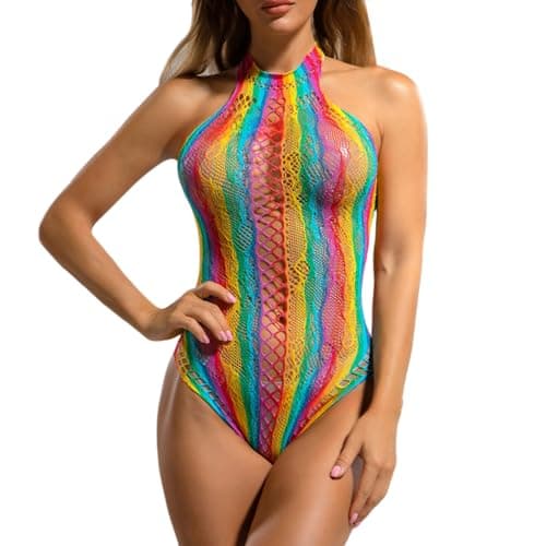 ZGMYC Women Rave Mesh Bikini Cover Ups & Mini Skirt Outfit