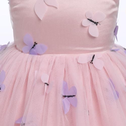 IDOPIP Girls' Summer Sleeveless Sequin Tutu Birthday Party Dress