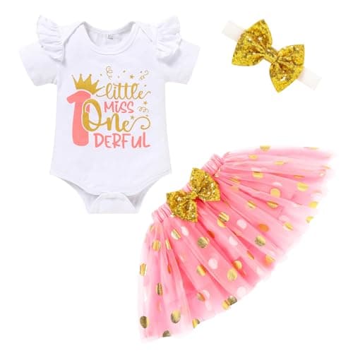 Baby Girl 1st Birthday Cake Smash Outfit Set
