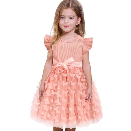 Sinhoon Toddler Girl Tulle Summer Ruffle Dresses 1-6Y