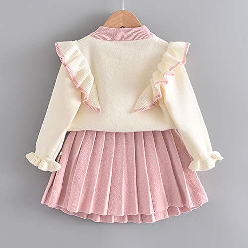 Toddler Girls Knitted Sweater and Skirt Set