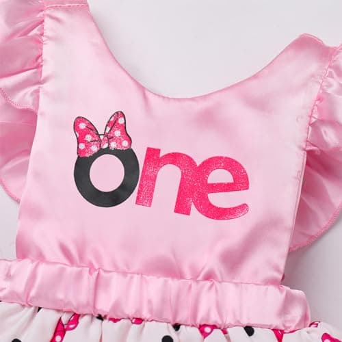 IMEKIS Toddler Cow Print Dress & Headband for 1st Birthday Cake Smash