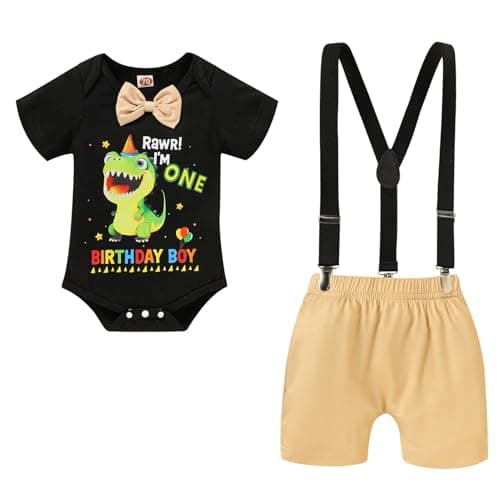 Viworld Baby Boys 1st Birthday Cake Smash Outfit Set