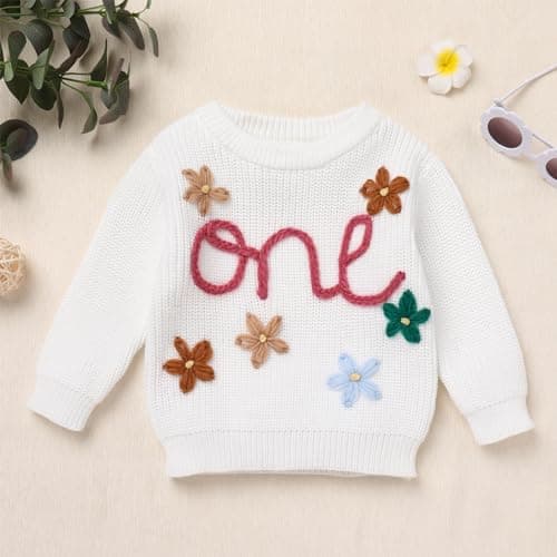 IMEKIS Baby 1st Birthday Outfit Sweater Top for One Year Old