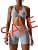 Workout Sets for Women 2 Piece Twist Front Halter Sports Bras High Waist Booty Shorts Exercise Gym Yoga Outfit