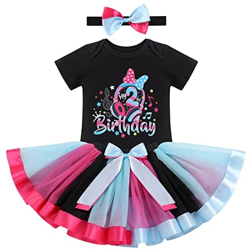 Toddler Girl Music Themed Birthday Outfit Set