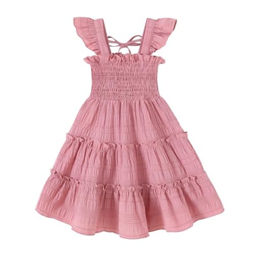 Younger Tree Girls Sleeveless Ruffle Dress Summer Beach Outfit