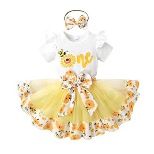 YOUNGER TREE Newborn Girls' 1st Birthday Shiny Sequin Tutu Dress