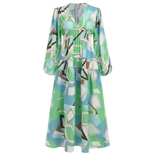 Boho Floral Print Maxi Dress for Women
