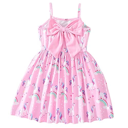 NUBEEHOHO Toddler Dinosaur Backless Sundress for Birthday Beach