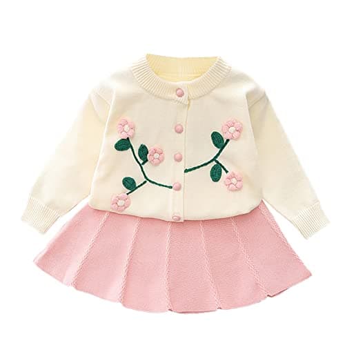 Toddler Girls Knitted Sweater and Skirt Set