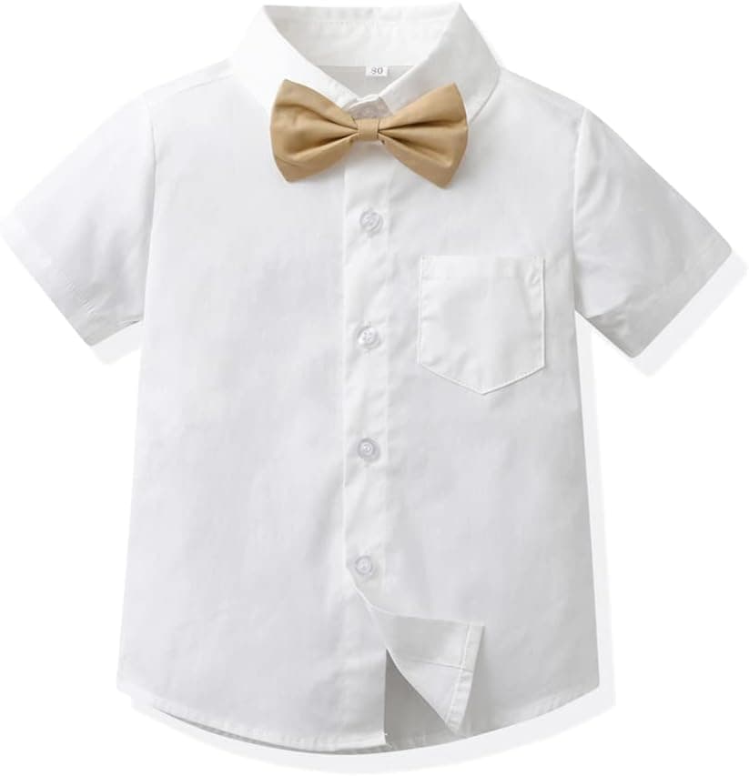 Toddler Baby Boys Gentleman Suits Bowtie Shirt Overalls Suspenders Shorts Pants Summer Wedding Outfit Dress Clothes