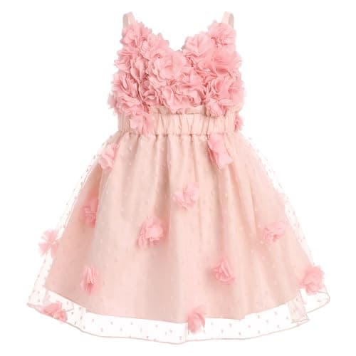 Newborn Baby Girl Flower Tulle Dress for Birthday or Special Occasions