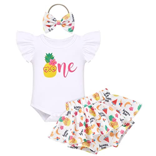Summer Baby Girls Sunflower Mouse Outfit Set
