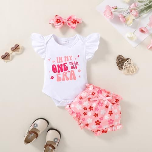 Bumble Bee Print Romper for 1st Birthday Girls