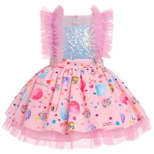 ODASDO Baby Girl 1/2 Birthday Tutu Dress Ruffle 0-24M