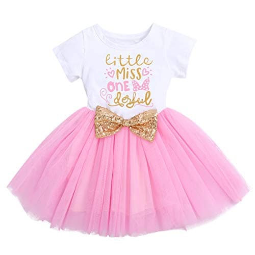 IBTOM CASTLE Baby Girls Newborn 1st/2nd Birthday Cake Smash Tutu Dress