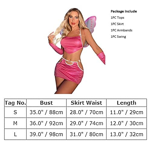 IMEKIS Women's Shiny Rave Outfit Halloween Costume Set