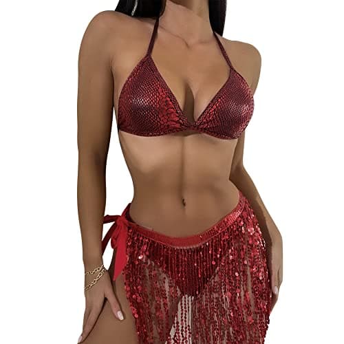 IMEKIS Metallic Rave Outfit for Women