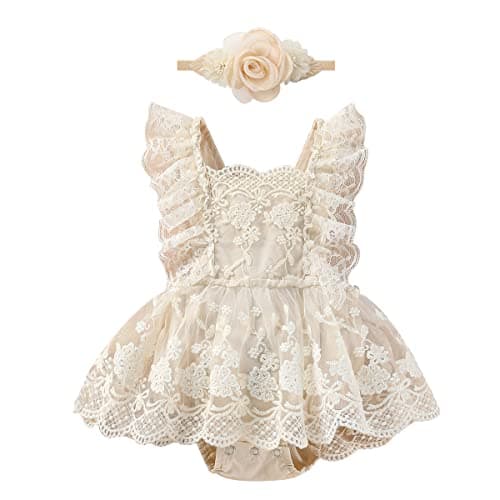 FYMNSI Baby Girl 1st Birthday Tutu Dress Floral TullePhoto Shoot Clothes