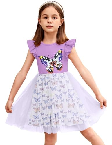 Arshiner Fluffy Tutu Dress for Little Girls 2-6Y Casual Party Sundress
