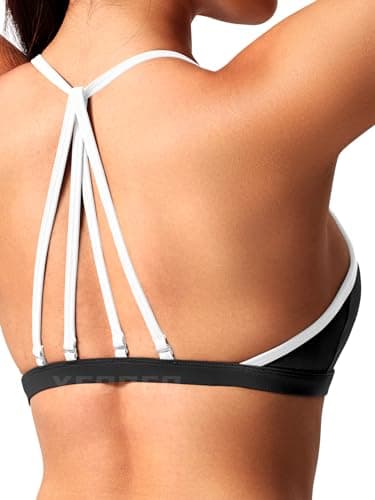 Yeoreo Women's Padded Strappy Open Back Workout Gym Bra