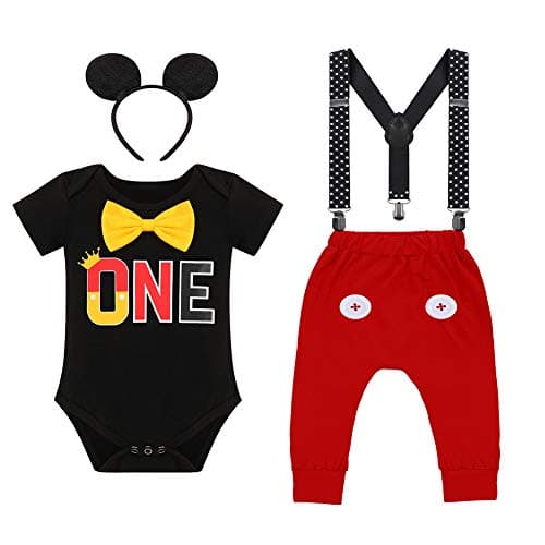Baby Boys Mouse 1st Birthday Outfit Set
