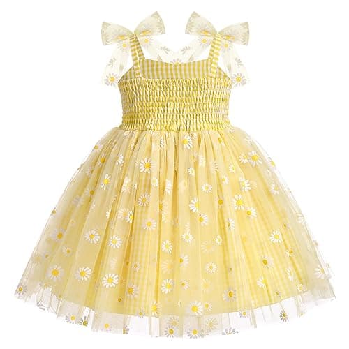 IBTOM CASTLE Toddler Sleeveless Tulle Dress for First Birthday Photo Shoot