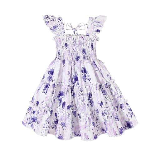 Younger Tree Girls Sleeveless Ruffle Dress Summer Beach Outfit