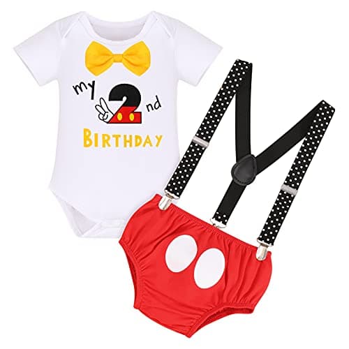 IBTOM CASTLE Baby Boys First Birthday Cake Smash Outfit Gentleman Tuxedo Clothes Set
