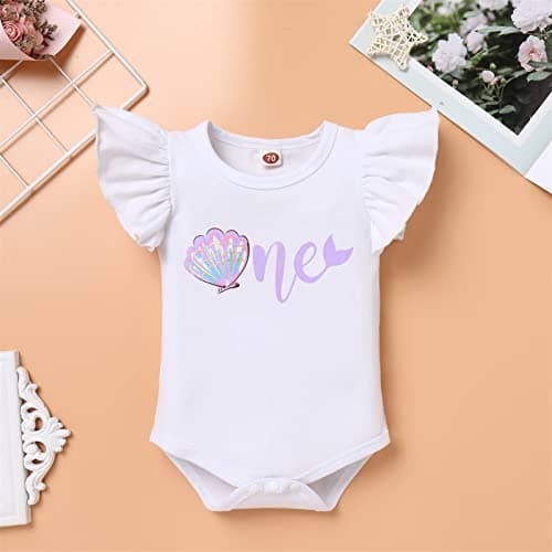 FYMNSI Baby Girls Sunflower Peach 1st Birthday Romper + Shorts + Headband for Cake Smash Photo Props