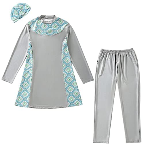 IMEKIS Modest Women's Plus Size Muslim Burkini Swimwear Set
